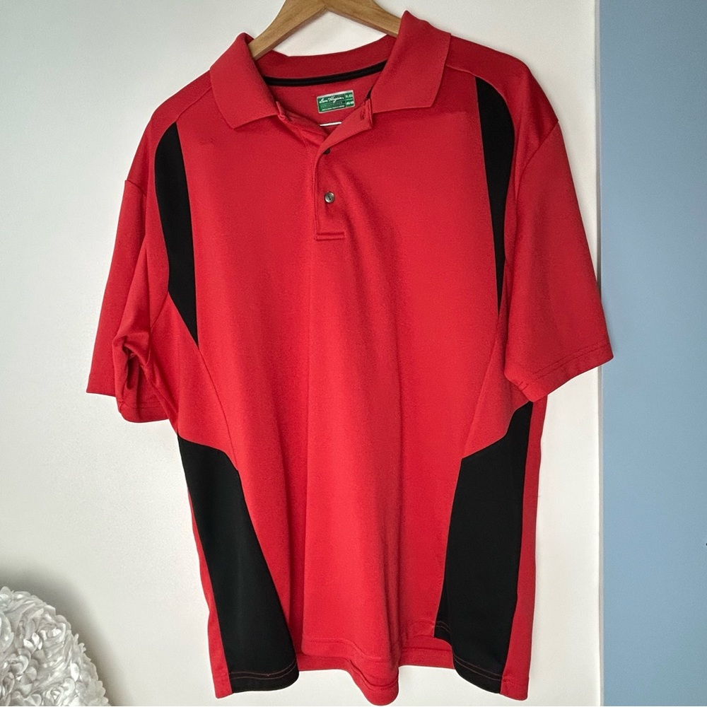 Ben Hogan Red & Black‎ Polo Shirt Men's XL Preppy Golf Sporty
